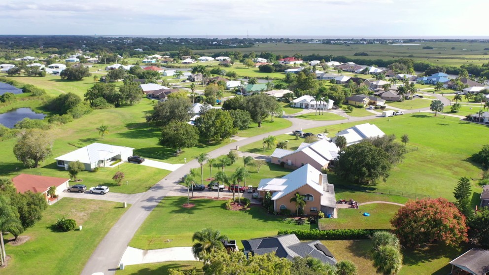 aerial of neighborhood