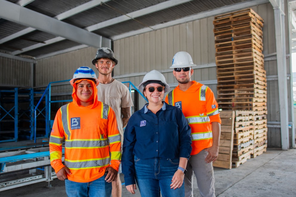 smiling workers
