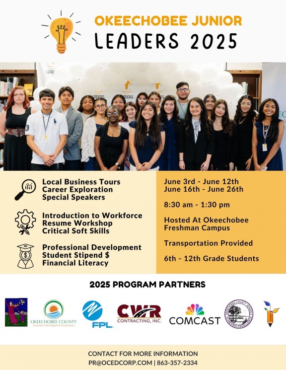 photo for Okeechobee Junior Leaders Returns For Summer 2025 article. Click to read more.