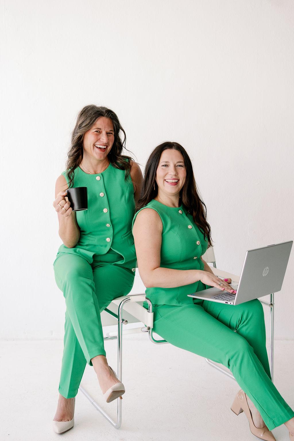 businesswomen working at desk